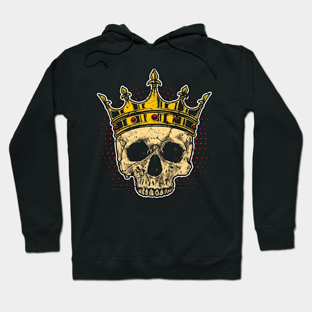 Crown King Queen Skull Hoodie by Mila46